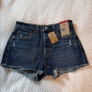 Levi's Women’s Dark Blue Jean Shorts - Size 27